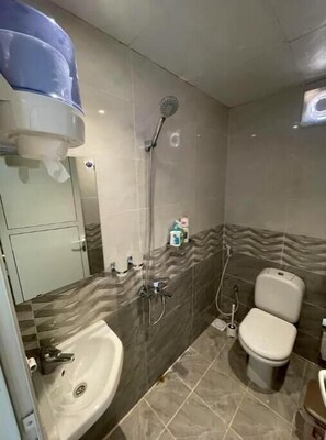 Soap, shampoo, toilet paper