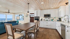 Fridge, microwave, oven, stovetop - Chic Oceanfront with Wrap Deck and Beach Walkway (Ponte Vedra Beach)