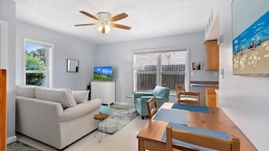 TV, DVD player, offices