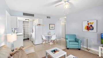 TV, DVD player, offices