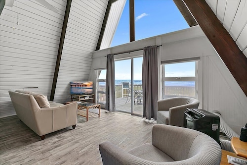 Dune-Top A-Frame with Loft,  Oceanfront Property