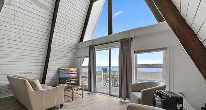 Dune-Top A-Frame with Loft, Oceanfront Property