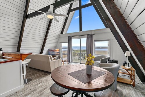 Dune-Top A-Frame with Loft,  Oceanfront Property