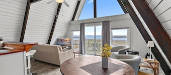 Dune-Top A-Frame with Loft, Oceanfront Property