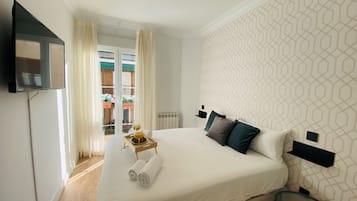 1 kamar tidur, setrika/meja setrika, Wi-Fi gratis, dan seprai linen
