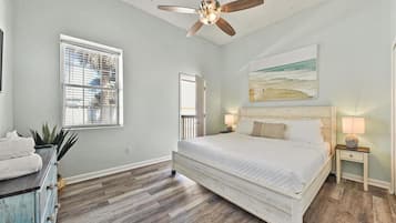 2 bedrooms, desk, iron/ironing board, travel crib