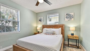 2 bedrooms, iron/ironing board, travel crib, WiFi