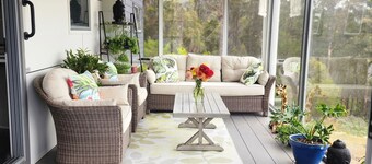 Private Two Bedroom unit located on 63 acres Stunning views. 
Beautiful Sunroom.