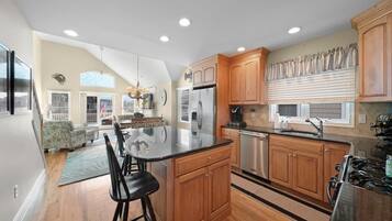 Microwave, oven, stovetop, dishwasher