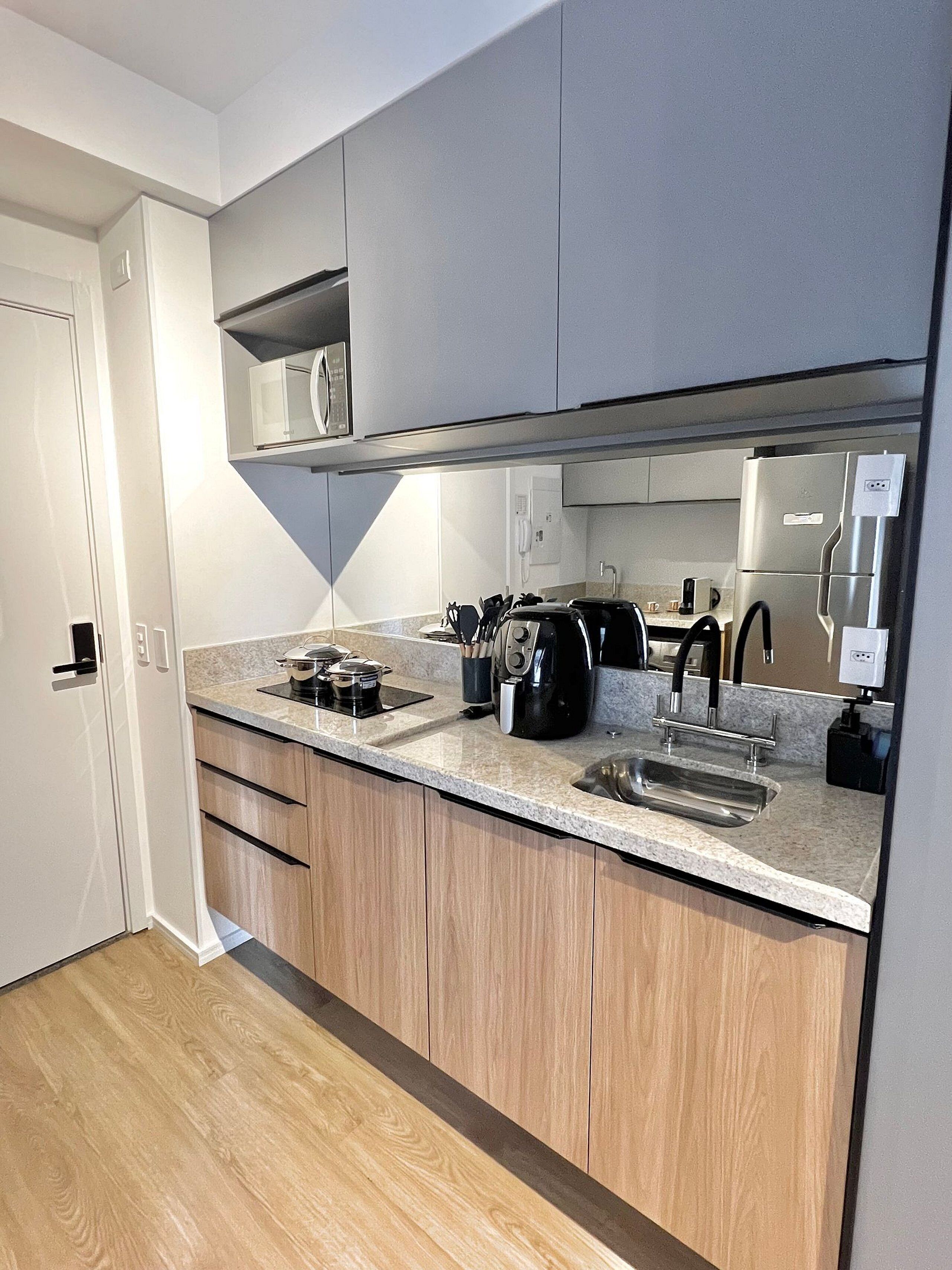 Comfort Double Room | Private kitchen | Espresso maker, full-size fridge, microwave, stovetop