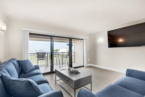 Condo, 1 King Bed with Sofa bed (Santa Rosa Dunes 425) | Living area | TV