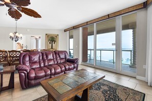 Condo, Multiple Beds (Portofino Island Resort 2-0601) | Living area | TV - Portofino Island Resort 2-0601 (Pensacola Beach)