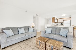 Condo, Multiple Beds (Tristan Towers unit 10A) | Living area | TV - Tristan Towers Unit 10A (Pensacola Beach)