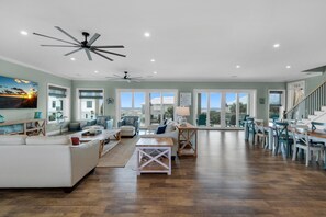 House, Multiple Beds (Emerald Oasis) | Living area | TV - Emerald Oasis (Pensacola Beach)