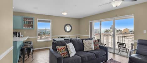 Condo, Multiple Beds (Sunset Harbor Villas 431) | Living area | TV