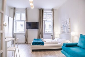 1 室のベッドルーム、アイロン / アイロン台、WiFi、ベッドシーツ