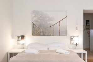 1 bedroom, iron/ironing board, bed sheets