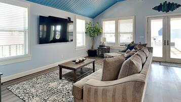 House, Multiple Beds, Patio, Garden View | Living area | 42-inch flat-screen TV with digital channels