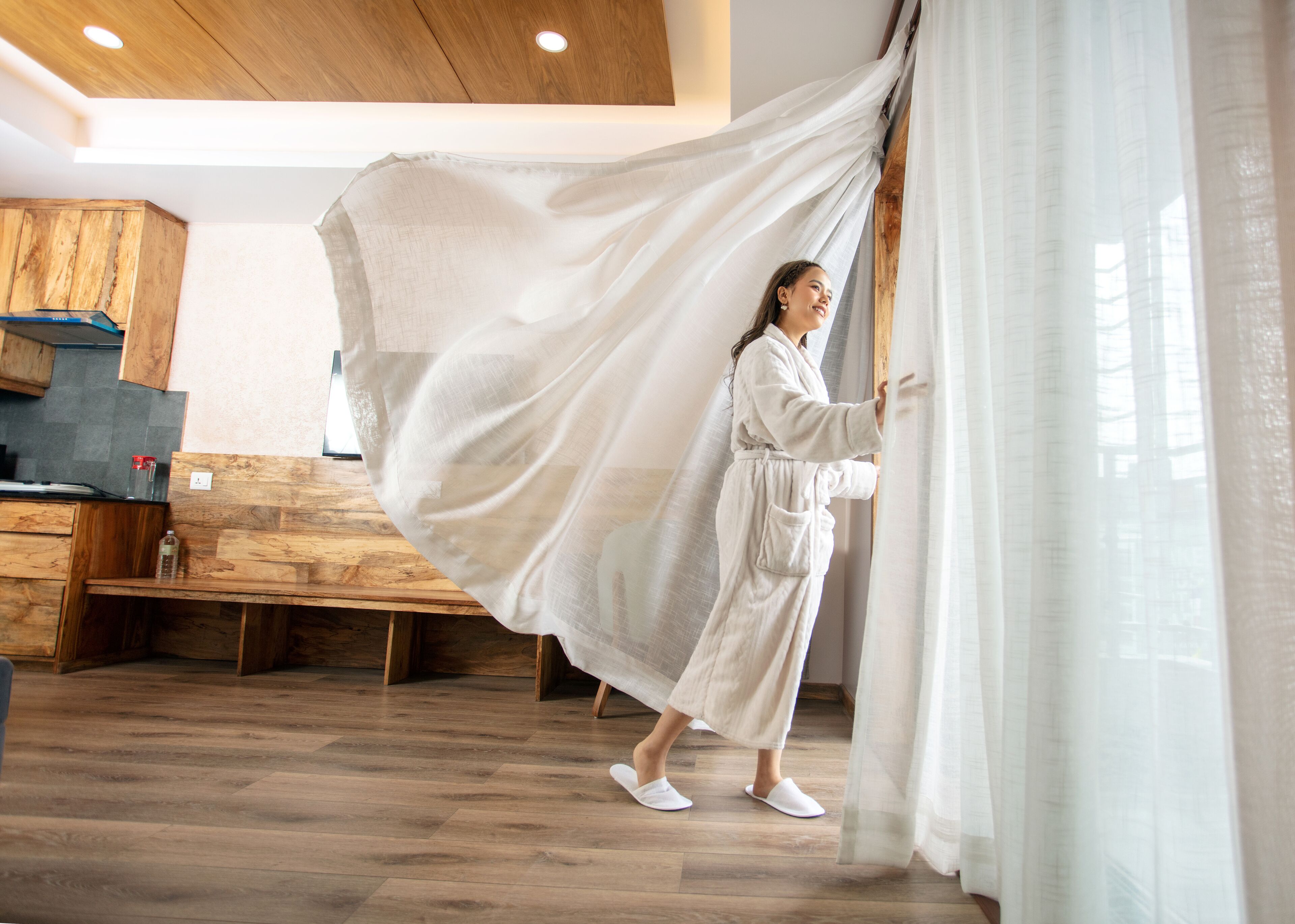 디지털 채널 시청이 가능한 42인치 평면 TV, 넷플릭스, 스트리밍 서비스