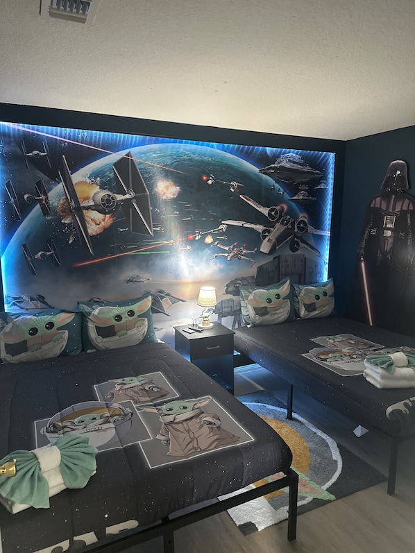 4 bedrooms, iron/ironing board, travel crib, WiFi