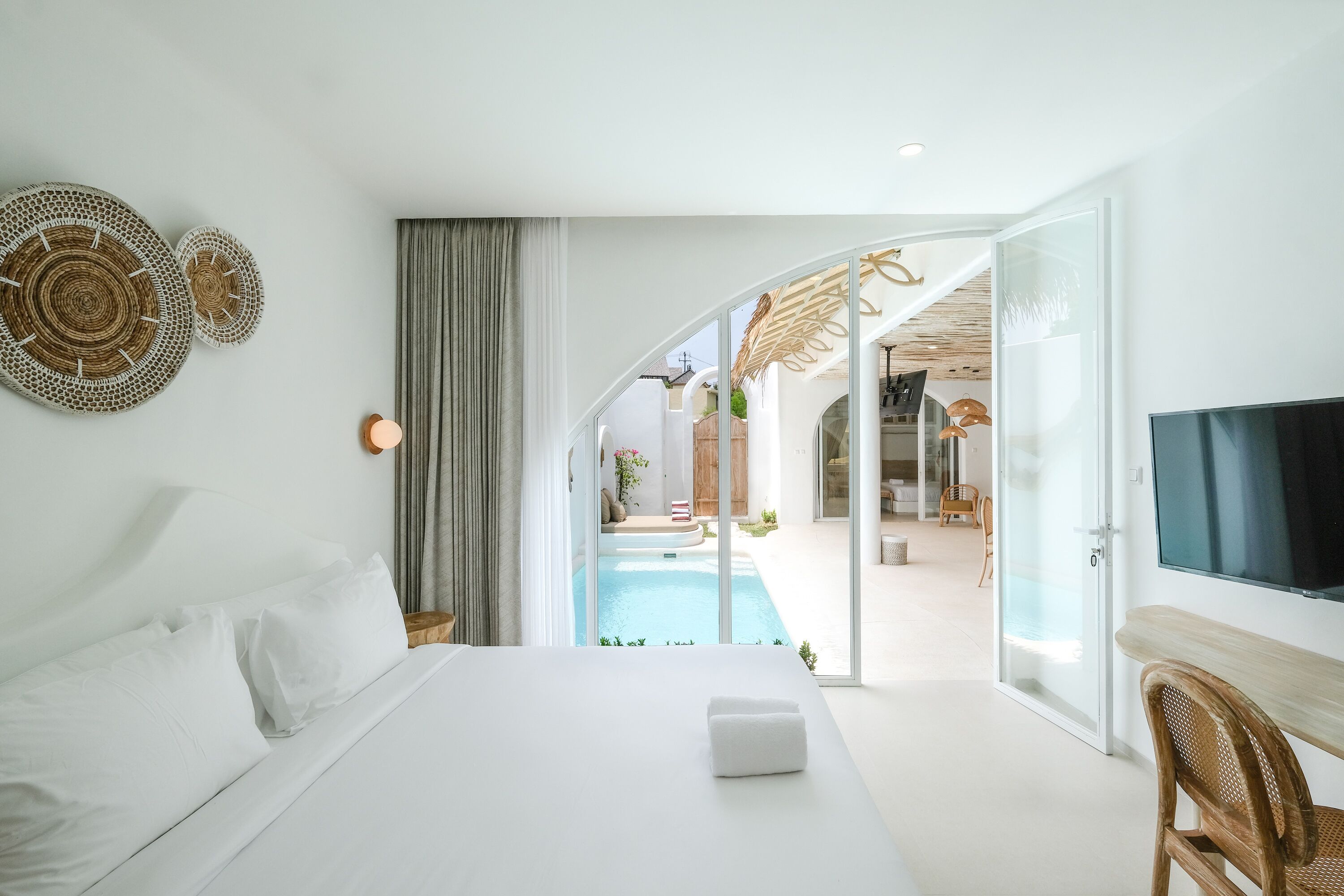 Villa, 3 Bedrooms, Patio, Pool View | 3 bedrooms, Egyptian cotton sheets, premium bedding, in-room safe