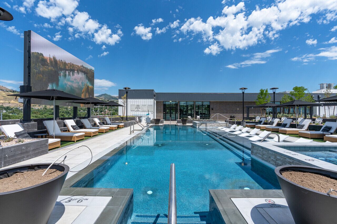 A heated pool