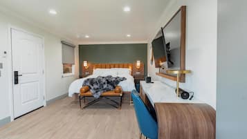 1 bedroom, premium bedding, down comforters, individually decorated