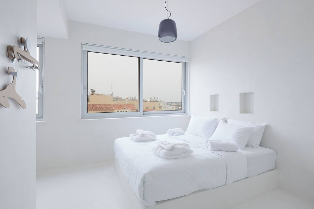 Suite No 7 with Acropolis View | Bộ trải giường bằng vải cotton Ai Cập, bộ đồ giường cao cấp 
