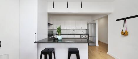 Appartement, 2 slaapkamers, balkon, uitzicht op bergen | Interieur