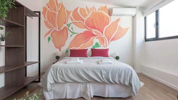 1 habitación, tabla de planchar con plancha, wifi y ropa de cama