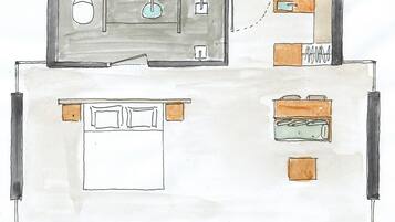 1 bedroom, in-room safe, desk, soundproofing