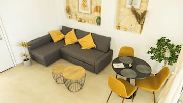Luxury Villa, Sea View | Living area | 55-inch LED TV with cable channels, Netflix, toys