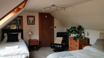 Individually decorated, individually furnished, desk, iron/ironing board