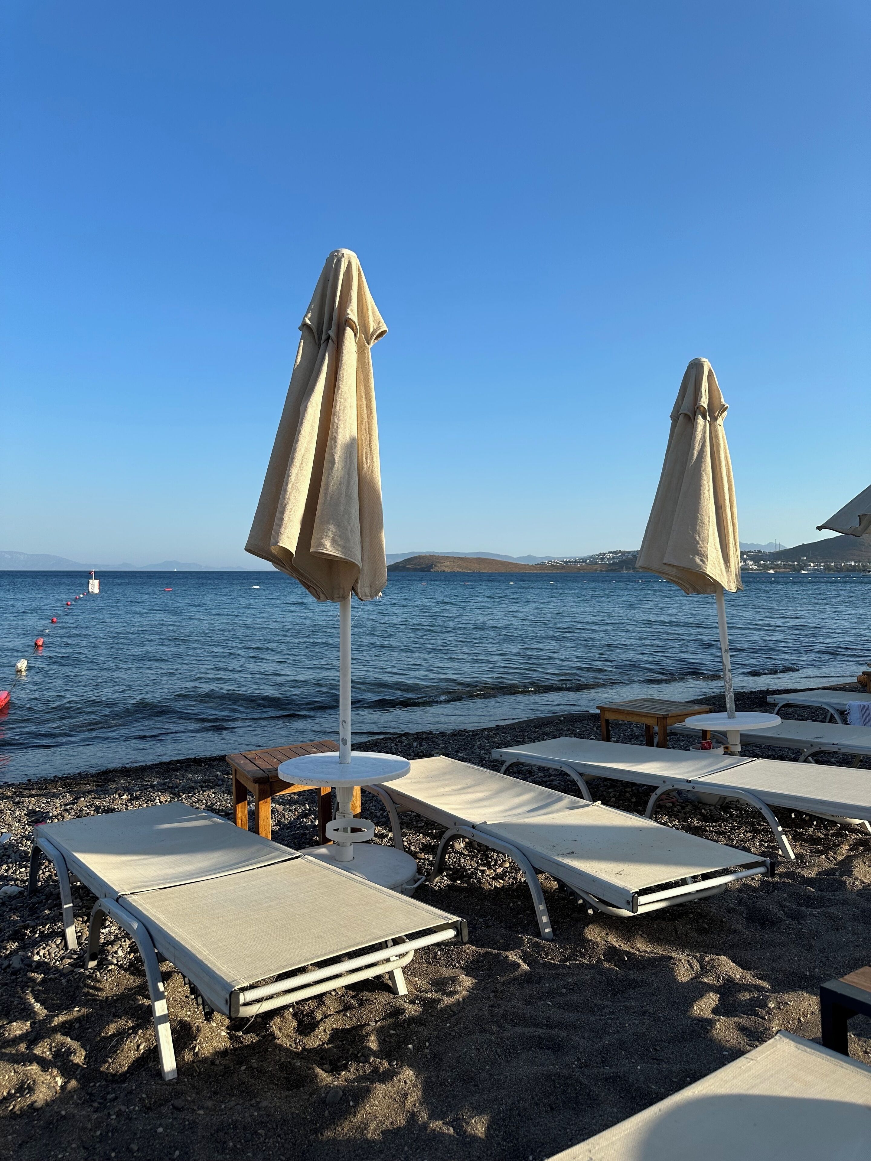 Aan een privéstrand