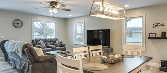 Riverfront Michigan Cottage w/ Fire Pit & Kayaks!