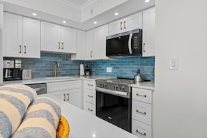 Microwave, oven, stovetop, dishwasher