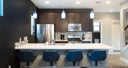 Upstay Entertainment Hub w Games & Outdoor Firepit