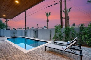 Outdoor pool, a heated pool