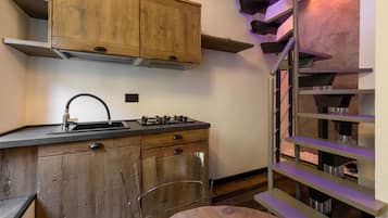 City Apartment | Private kitchen | Fridge, oven, stovetop, cookware/dishes/utensils
