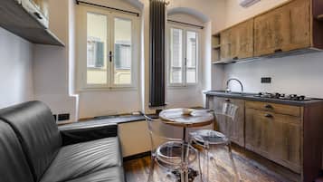 City Apartment | Living area | 40-inch flat-screen TV with digital channels