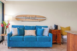 Smart TV - Kihei Surfside #304 -  Spectacular Oceanfront, A/C, 2 Sofa Beds; 1/1.5 baths (Kihei, Maui)