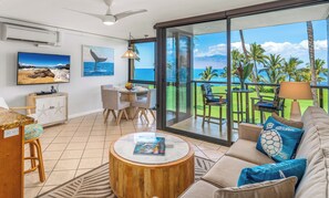 Smart TV, DVD player, books - Exquisite Oceanview -  Kihei Surfside #310 - Your Gateway to Maui Bliss! (Kihei, Maui)