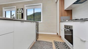 Fridge, oven, stovetop, dishwasher