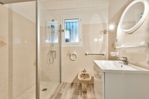 Shower, hair dryer