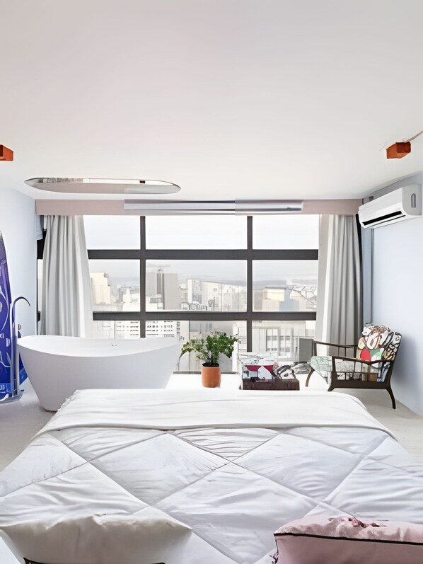 Apartamento executivo | 1 quarto, cortinas blackout, Wi-Fi de cortesia