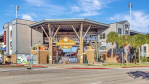 A stadium entrance with a large sign for 'Whataburger Field'. - Lighthouse at the beach (Corpus Christi)