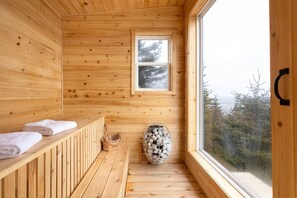 Cabin, Ocean View, Oceanfront | Terrace/patio - Cliffs Edge Retreat (Tors Cove)