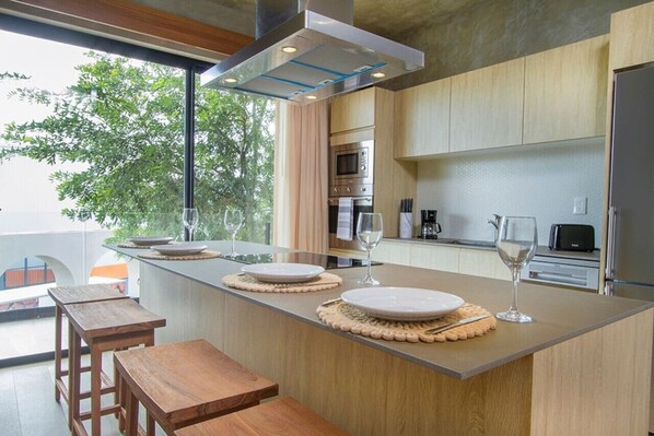 Fridge, microwave, oven, coffee/tea maker - GMB Espacioso Departamento 1 Hb Solo Tulum (Tulum)