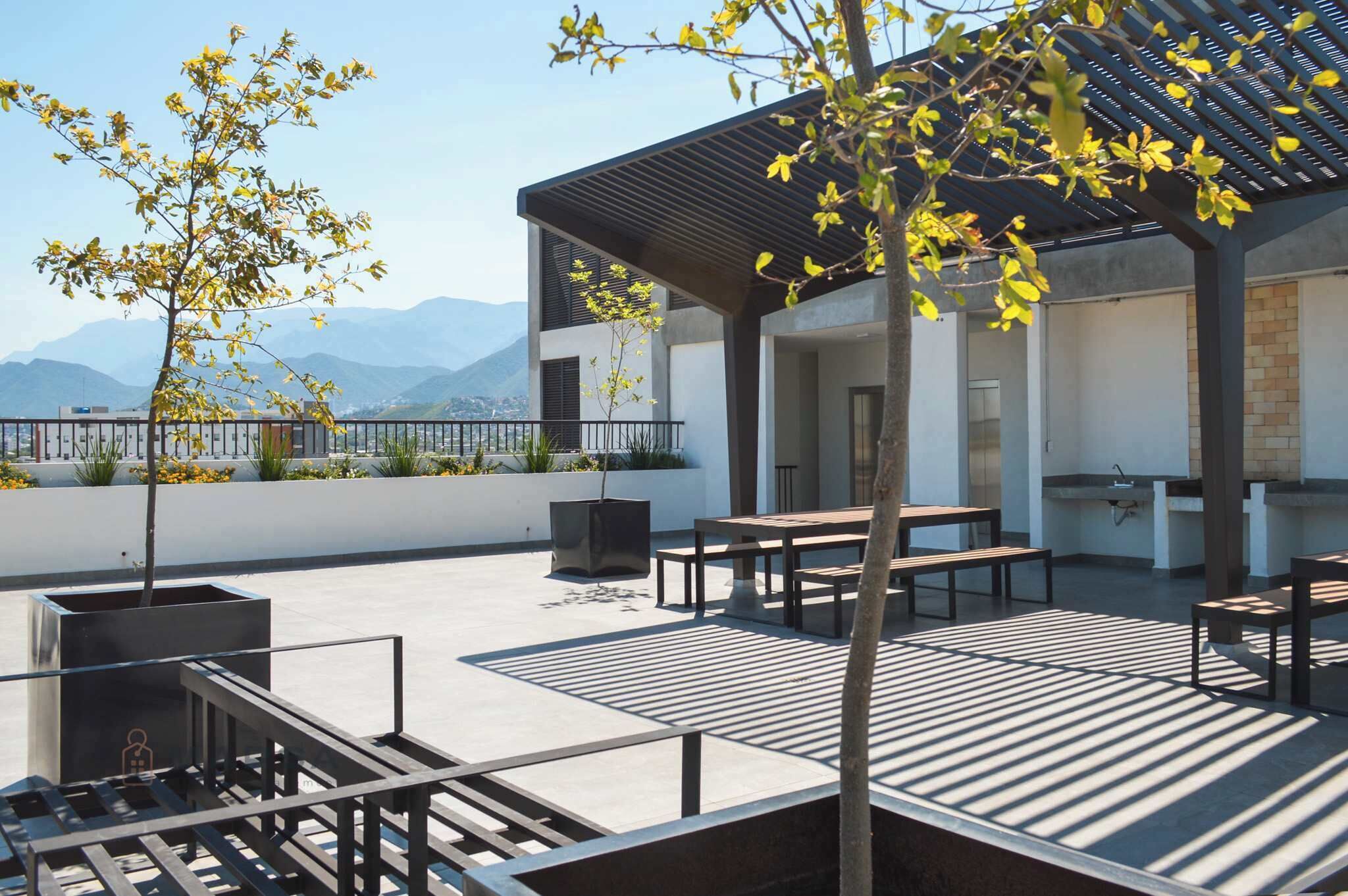 屋外ダイニングエリア