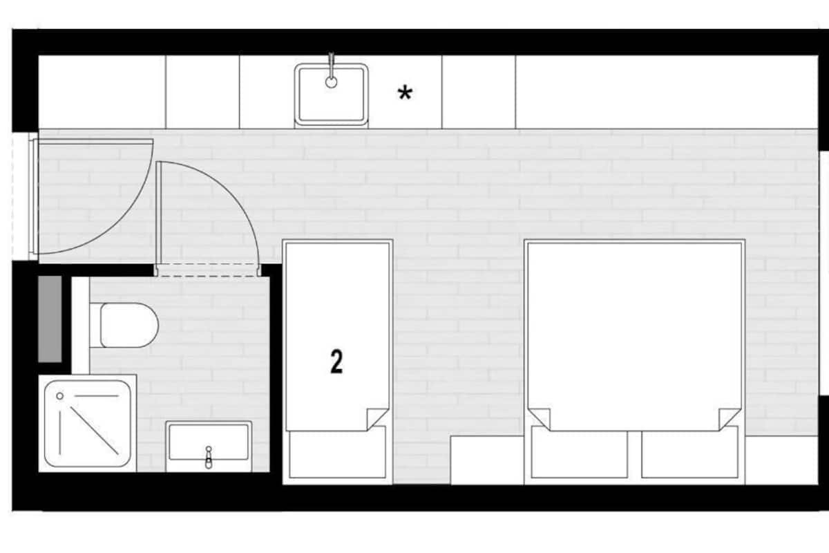 Monolocale Standard | 2 camere, Wi-Fi gratuito